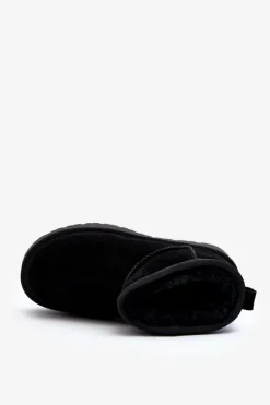 Best Modne Zamszowe Niskie Śniegowce Czarne Nucca Damskie Śniegowce Damskie