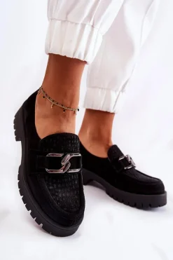 Półbuty Skórzane|Mokasyny Damskie Zamszowe><noscript><img width=