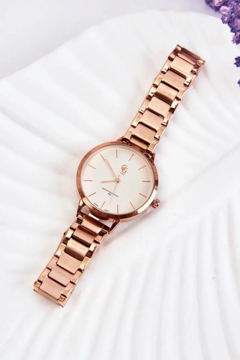 Zegarki>GG Luxe Modny Damski Zegarek Różowe Złoto