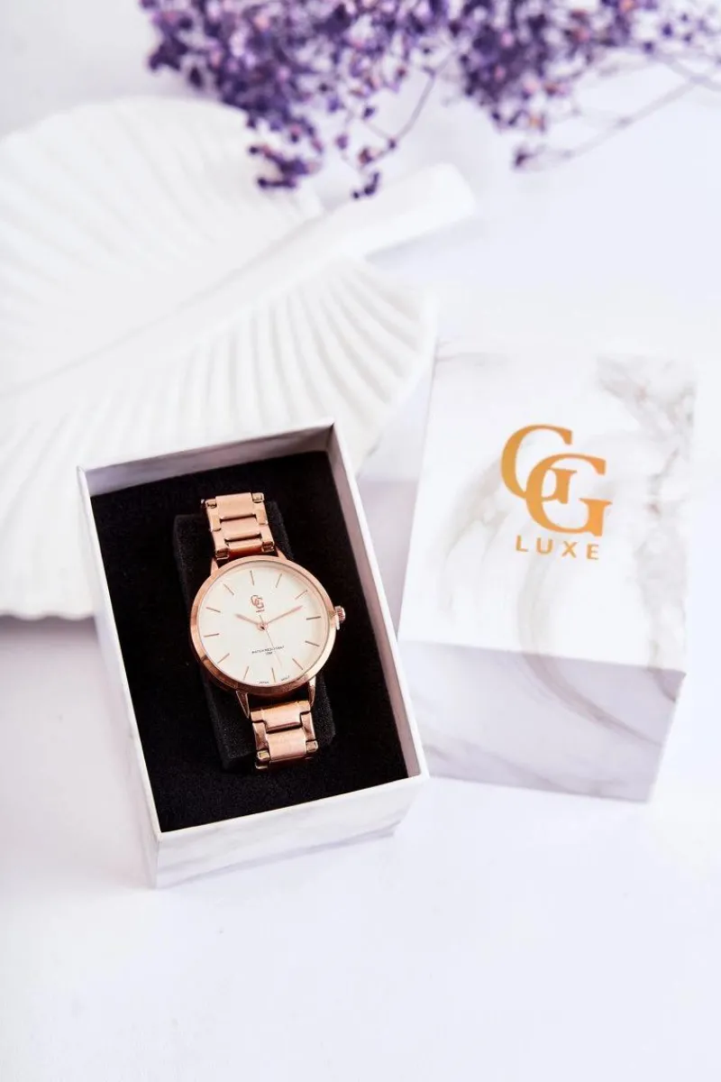 Zegarki>GG Luxe Modny Damski Zegarek Różowe Złoto