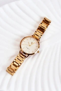 Clearance Modny Damski Zegarek Złoty Zegarki