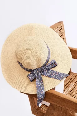 Okrycia Głowy>Boto Modny Kapelusz Z Materiałową Kokardą Jasnobeżowy