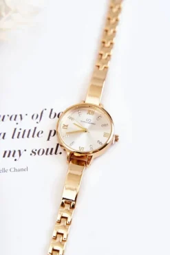 Online Giorgio&Dario Modny Zegarek Z Cyrkoniami Giorgio & Dario Złoty