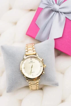 Clearance Giorgio&Dario Modny Złoty Damski Zegarek z Bransoletą