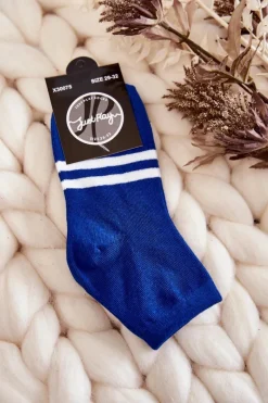 Skarpetki|Skarpetki>Just Play Młodzieżowe Bawełniane Skarpety Za Kostkę Niebieskie