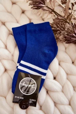 Skarpetki|Skarpetki>Just Play Młodzieżowe Bawełniane Skarpety Za Kostkę Niebieskie