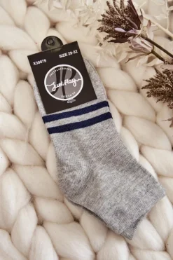 Skarpetki|Skarpetki>Just Play Młodzieżowe Bawełniane Skarpety Za Kostkę Szare