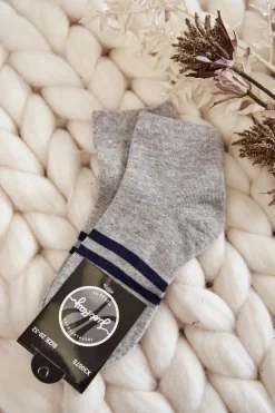 Skarpetki|Skarpetki>Just Play Młodzieżowe Bawełniane Skarpety Za Kostkę Szare