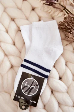 Best Just Play Młodzieżowe Bawełniane Skarpety Za Kostkę Białe