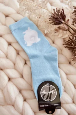 Skarpetki|Skarpetki>Just Play Młodzieżowe Bawełniane Skarpetki Biały Miś Miętowe Zielony