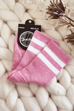 Skarpetki|Skarpetki>Just Play Młodzieżowe Bawełniane Sportowe Skarpetki Różowe