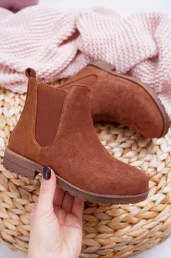 Dziewczęce>Boto Młodzieżowe Botki z Płaski Obcas Camel Mergolo