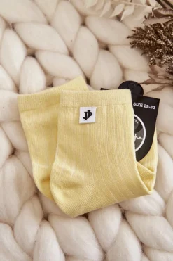 Skarpetki|Skarpetki>Just Play Młodzieżowe Klasyczne Skarpety Prążek Żółte