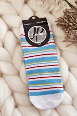 Hot Młodzieżowe Skarpetki Wzór Paski Multikolor Skarpetki|Skarpetki