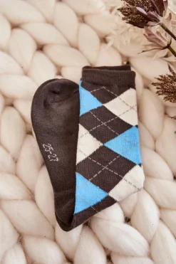 Best Młodzieżowe Wysokie Skarpety W Kratę 5-Pak Multikolor Skarpetki|Skarpetki