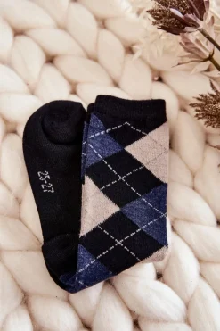 Best Młodzieżowe Wysokie Skarpety W Kratę 5-Pak Multikolor Skarpetki|Skarpetki