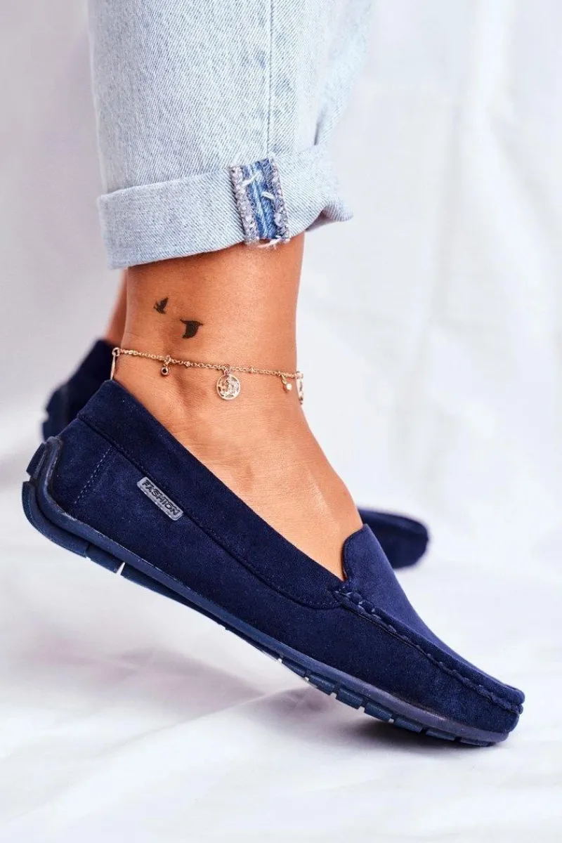 Online Mokasyny Damskie Granatowe Zamszowe Morreno Damskie Loafersy Damskie|Mokasyny Damskie Zamszowe