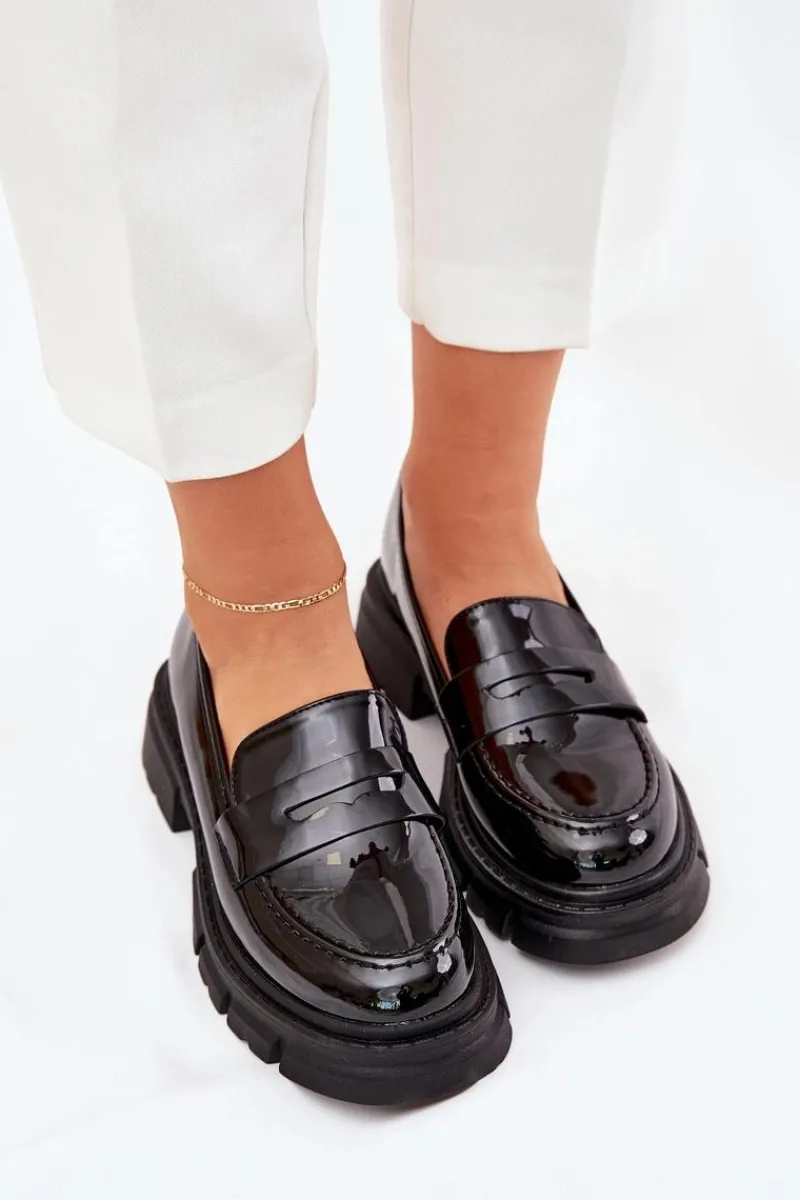 Mokasyny Damskie Lakierowane|Mokasyny Damskie Skórzane>Boto Mokasyny Damskie Lakierowane Czarne Elearionna