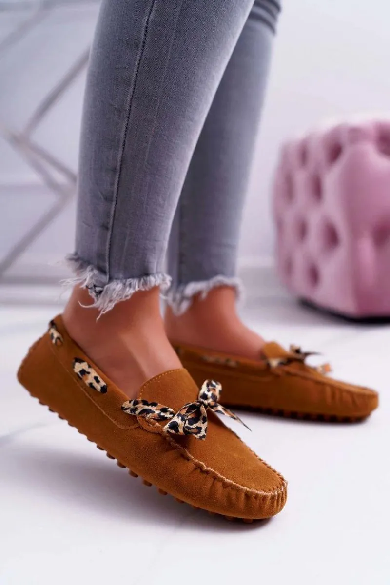 Boto Mokasyny Damskie Lu Boo Wygodne Camel Plummy