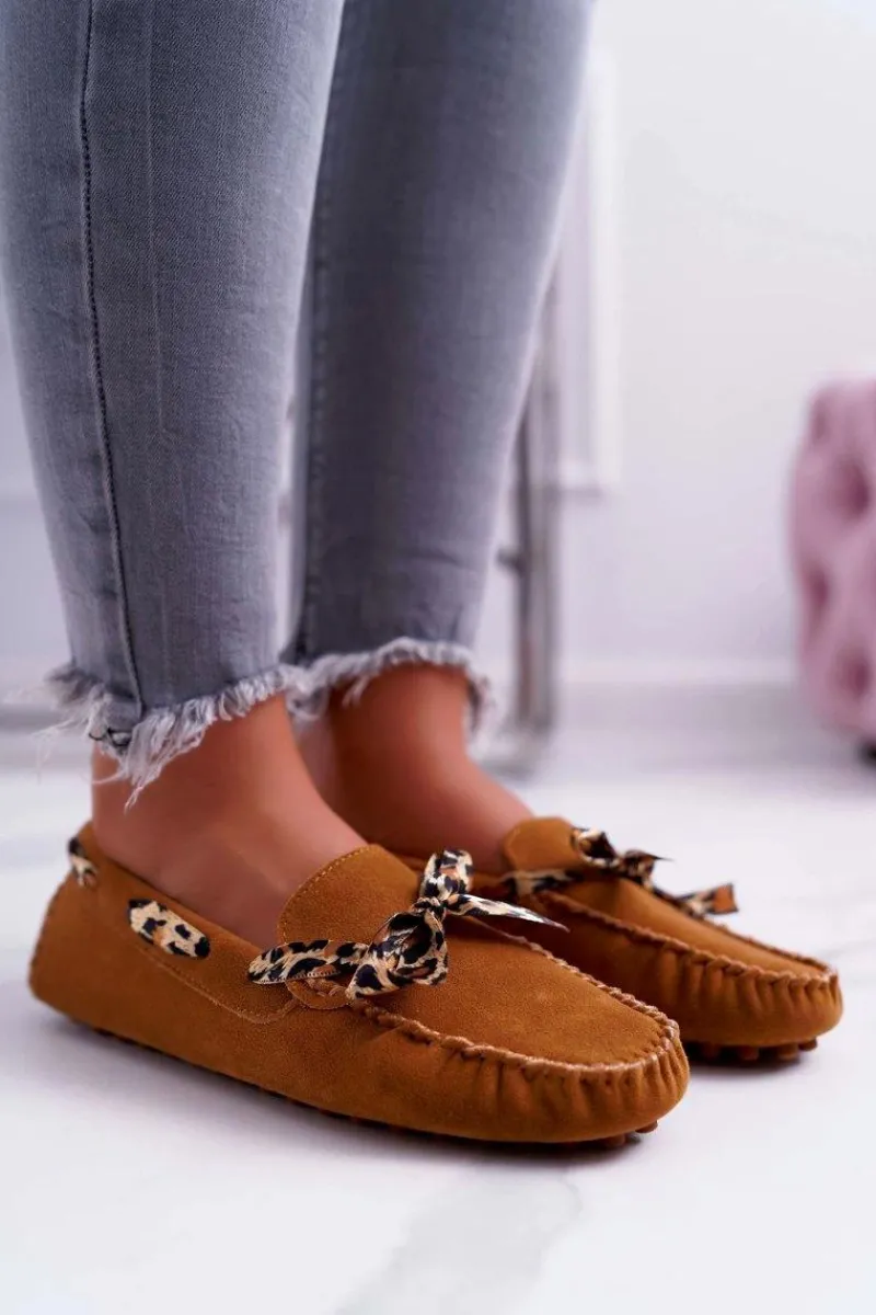 Boto Mokasyny Damskie Lu Boo Wygodne Camel Plummy