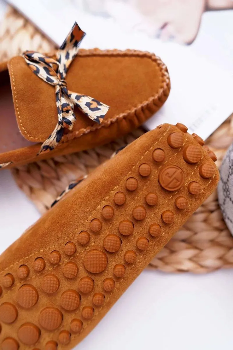 Boto Mokasyny Damskie Lu Boo Wygodne Camel Plummy