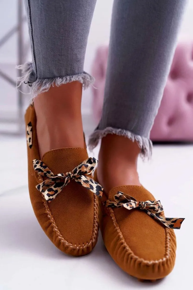 Boto Mokasyny Damskie Lu Boo Wygodne Camel Plummy