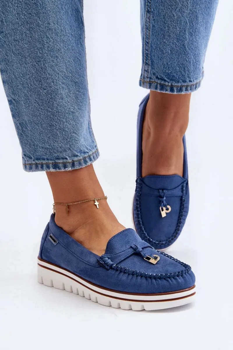 Online Mokasyny Damskie Na Platformie Niebieskie Railav Damskie Loafersy Damskie|Mokasyny Na Platformie