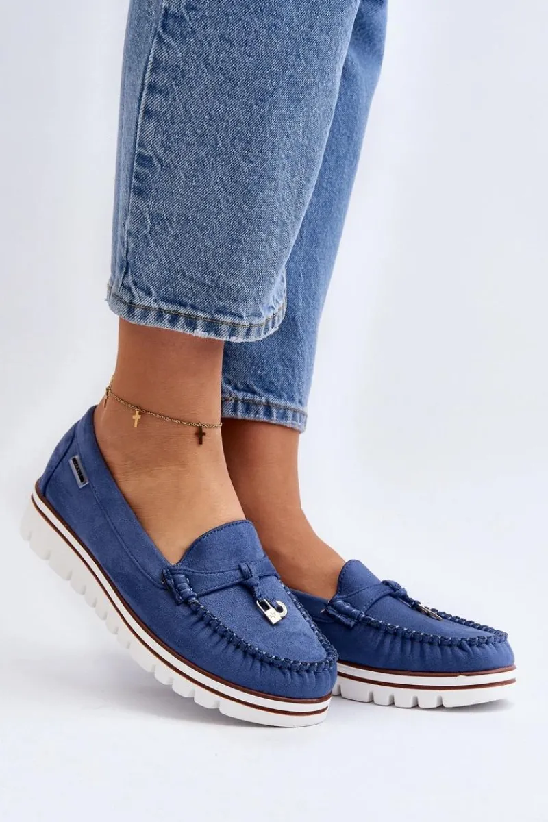 Online Mokasyny Damskie Na Platformie Niebieskie Railav Damskie Loafersy Damskie|Mokasyny Na Platformie