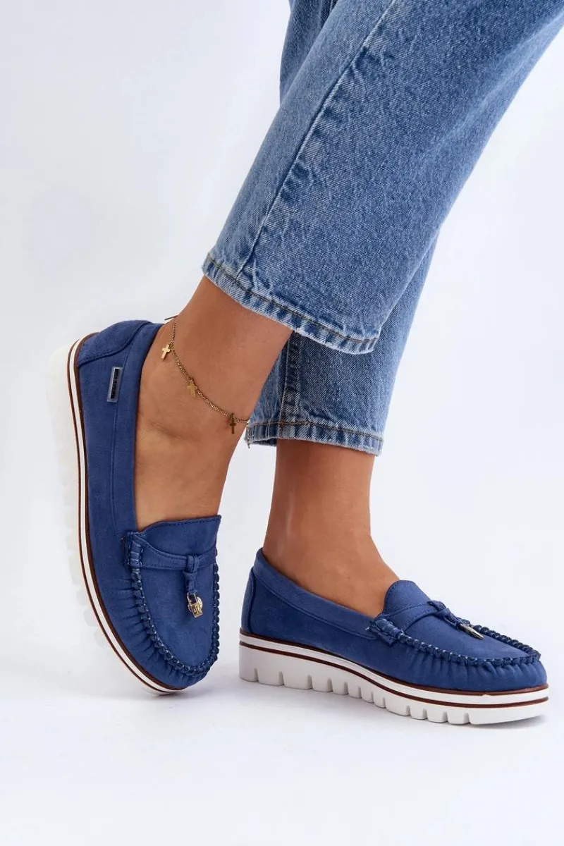 Online Mokasyny Damskie Na Platformie Niebieskie Railav Damskie Loafersy Damskie|Mokasyny Na Platformie