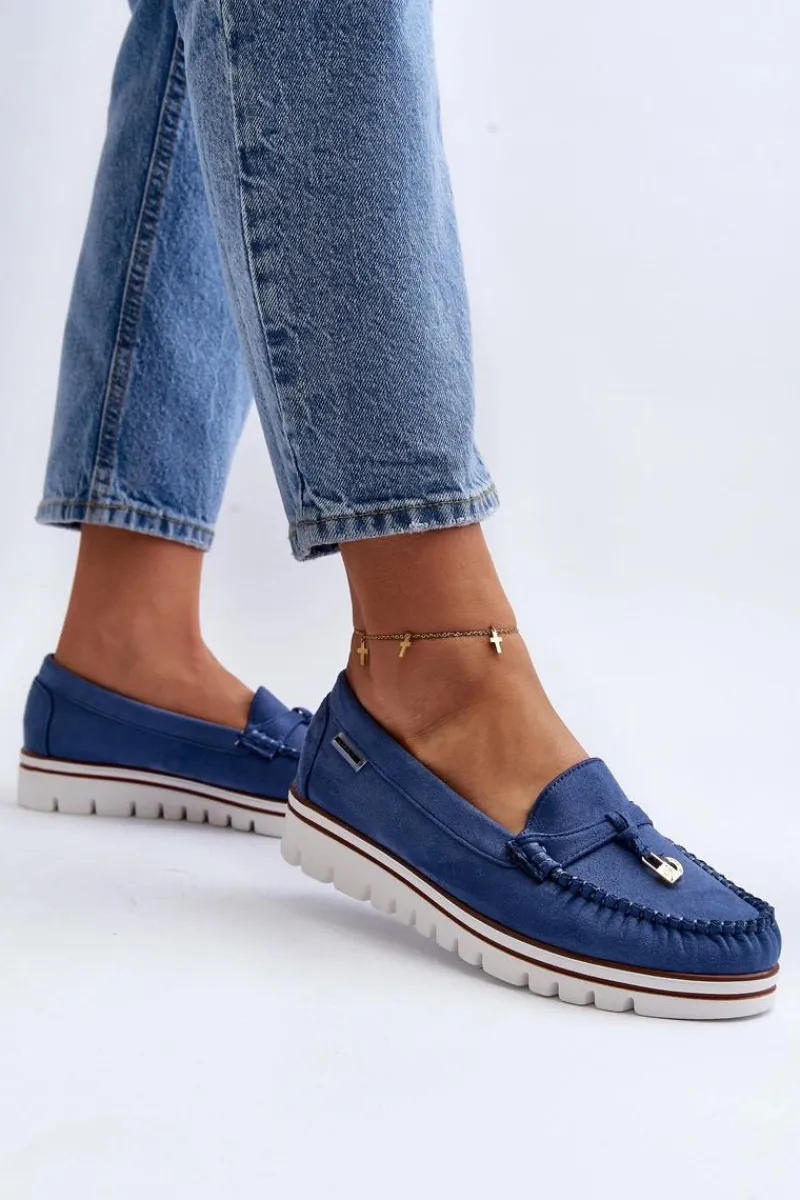 Online Mokasyny Damskie Na Platformie Niebieskie Railav Damskie Loafersy Damskie|Mokasyny Na Platformie