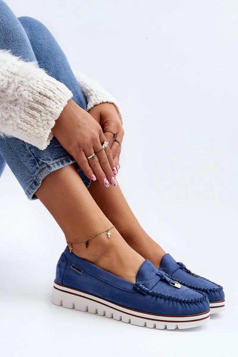Online Mokasyny Damskie Na Platformie Niebieskie Railav Damskie Loafersy Damskie|Mokasyny Na Platformie