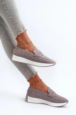 Loafersy Damskie|Mokasyny Na Platformie><noscript><img width=