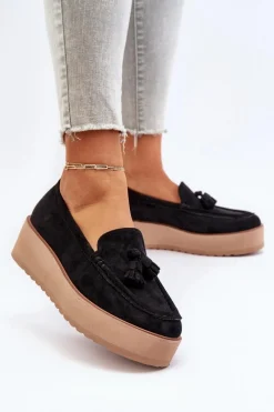 Loafersy Damskie|Mokasyny Na Platformie><noscript><img width=