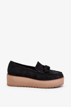 Loafersy Damskie|Mokasyny Na Platformie><noscript><img width=