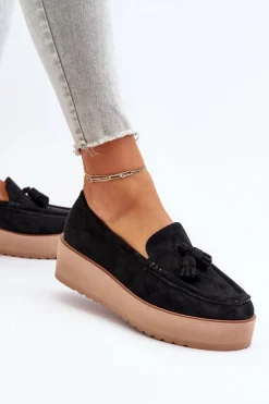 Loafersy Damskie|Mokasyny Na Platformie><noscript><img width=