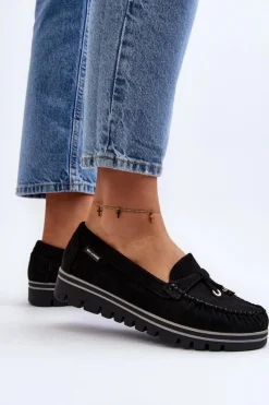 Loafersy Damskie|Mokasyny Na Platformie></noscript>Boto Mokasyny Damskie Na Platformie Czarne Railav