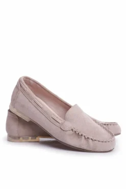 Buty Sergio Leone Mokasyny Damskie Sergio Leone Zamszowe Beżowe MK722