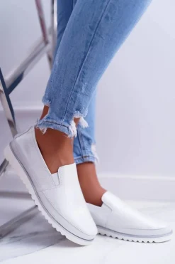 Mokasyny Damskie Skórzane><noscript><img width=