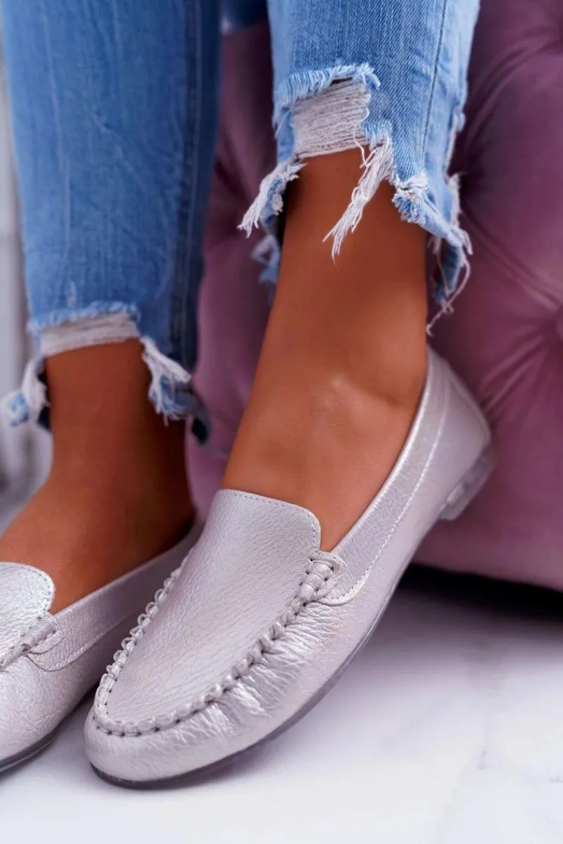 Online Buty Sergio Leone Mokasyny Damskie Sergio Leone Różowa Perła Winted