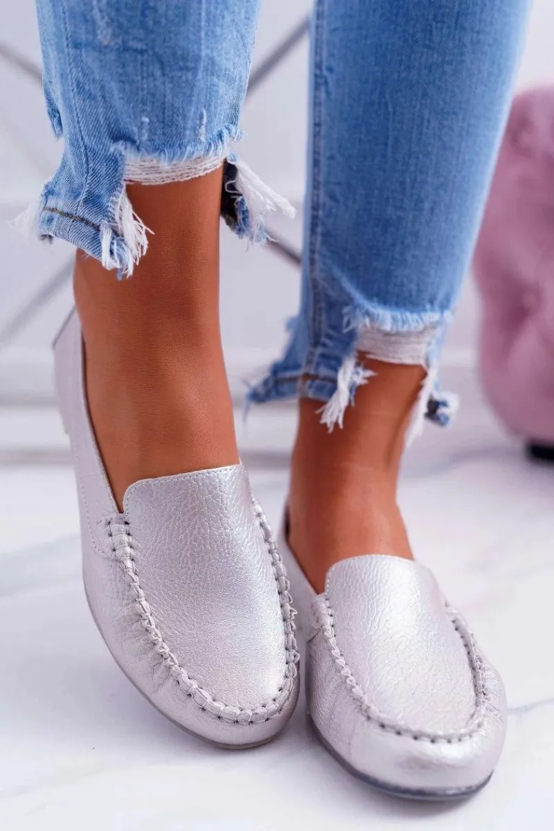 Online Buty Sergio Leone Mokasyny Damskie Sergio Leone Różowa Perła Winted