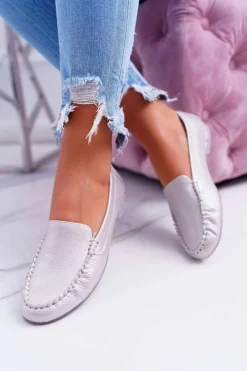 Online Buty Sergio Leone Mokasyny Damskie Sergio Leone Różowa Perła Winted