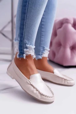 Online Buty Sergio Leone Mokasyny Damskie Sergio Leone Złota Perła Winted