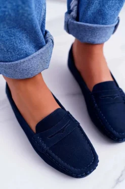 Mokasyny Damskie Zamszowe><noscript><img width=