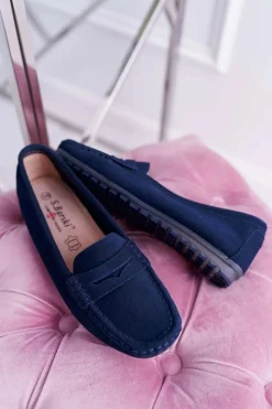 Mokasyny Damskie Zamszowe><noscript><img width=