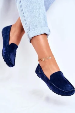 Mokasyny Damskie Zamszowe><noscript><img width=