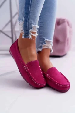 Mokasyny Damskie Zamszowe><noscript><img width=