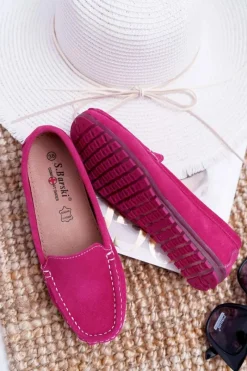 Mokasyny Damskie Zamszowe><noscript><img width=