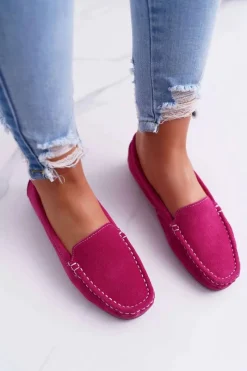 Mokasyny Damskie Zamszowe><noscript><img width=