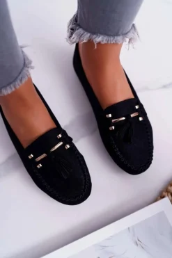 Mokasyny Damskie Zamszowe><noscript><img width=