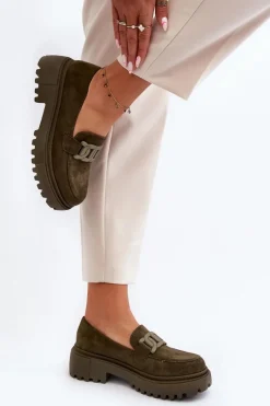 Mokasyny Na Platformie|Mokasyny Damskie Zamszowe><noscript><img width=